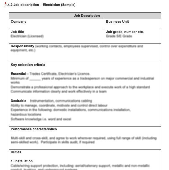 Hiring - Position Description